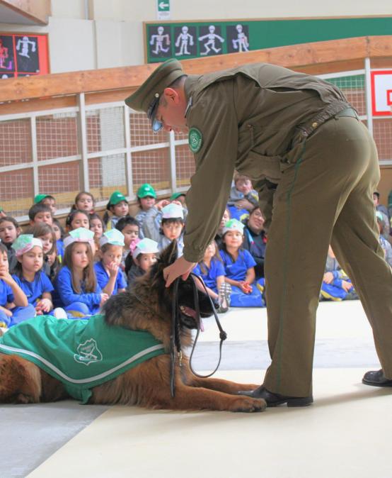 Carabineros de Chile visitó a windsorinos de Educación Parvularia y Básica